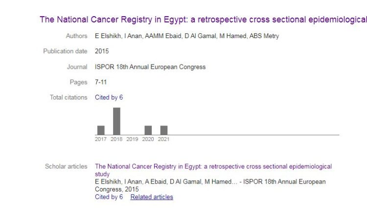 The National Cancer Registry in Egypt: a retrospective cross sectional epidemiological study